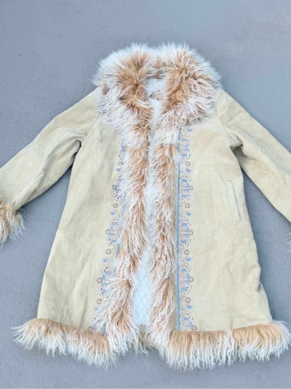 Vintage Wilsons Leather Genuine Suede Penny Lane Coat XXL Real Fur